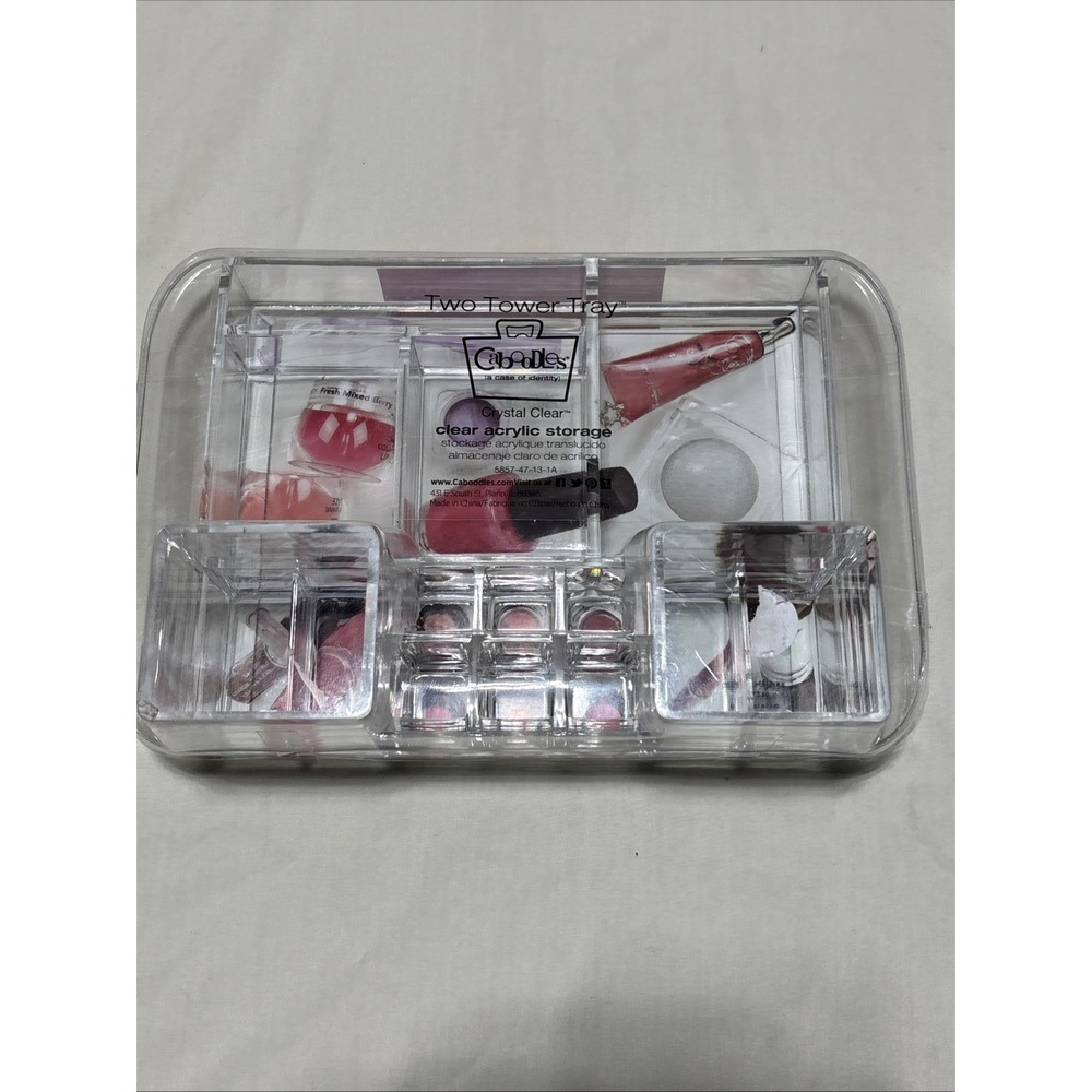 Caboodles Crystal Clear Cosmetic Makeup Keeper Tray Organizer BNIP